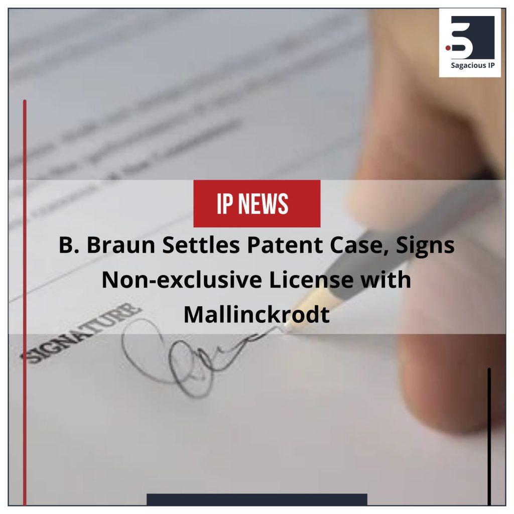 B. Braun Settles Patent Case, Signs Non-exclusive License with Mallinckrodt