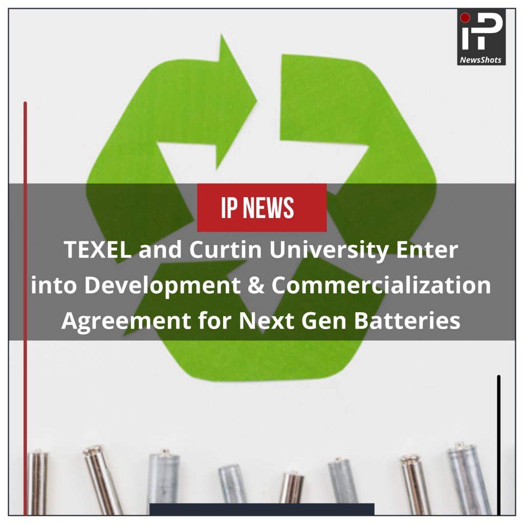 TEXEL and Curtin University Enter into Development & Commercialization Agreement for Next Gen Batteries