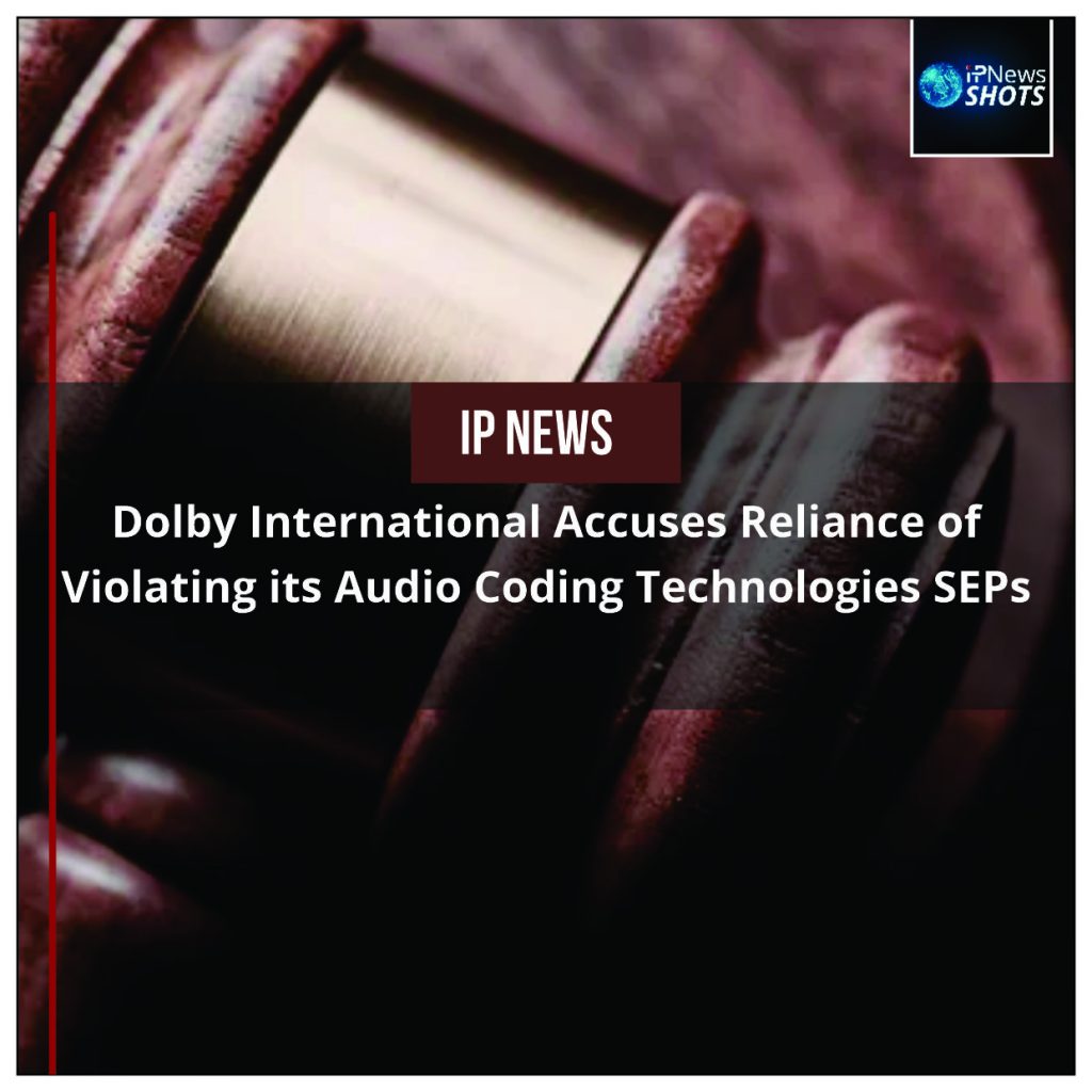 Dolby International Accuses Reliance of Violating its Audio Coding Technologies SEPs
