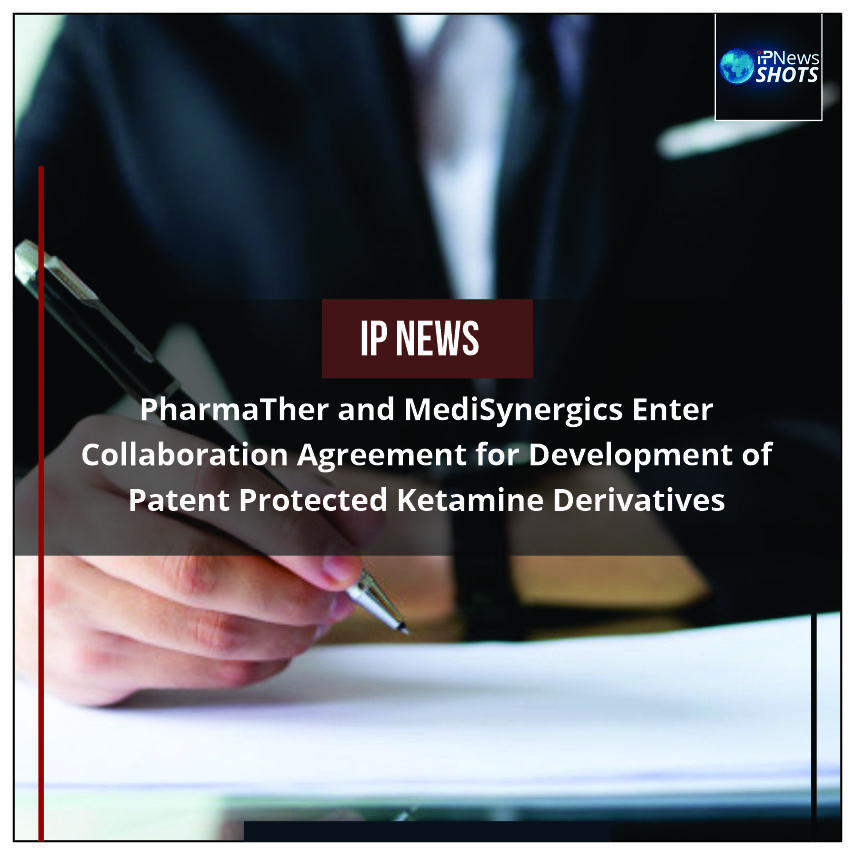 PharmaTher and MediSynergics Enter Collaboration Agreement for Development of Patent Protected Ketamine Derivatives