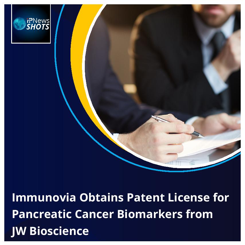 Immunovia Obtains Patent License for Pancreatic Cancer Biomarkers from JW Bioscience